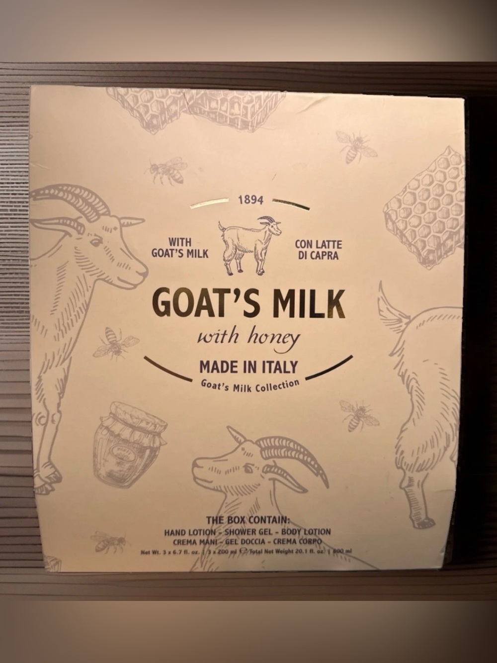 NEW! Luxury La Florentina Goat's Milk w Honey Body Care Gift Set Made in ITALY